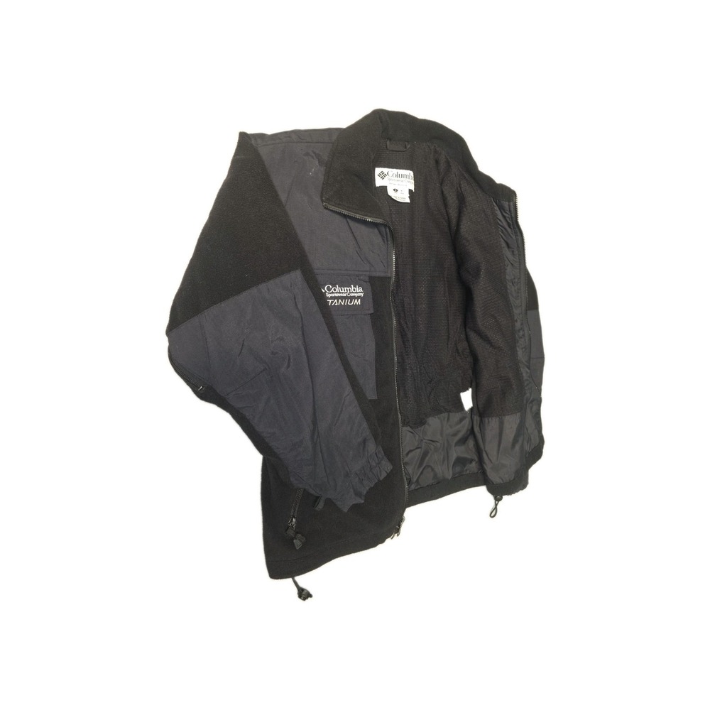 Columbia Titanium Fleece Nylon Full Zip Size S Black Jacket - Picture 3 of 11